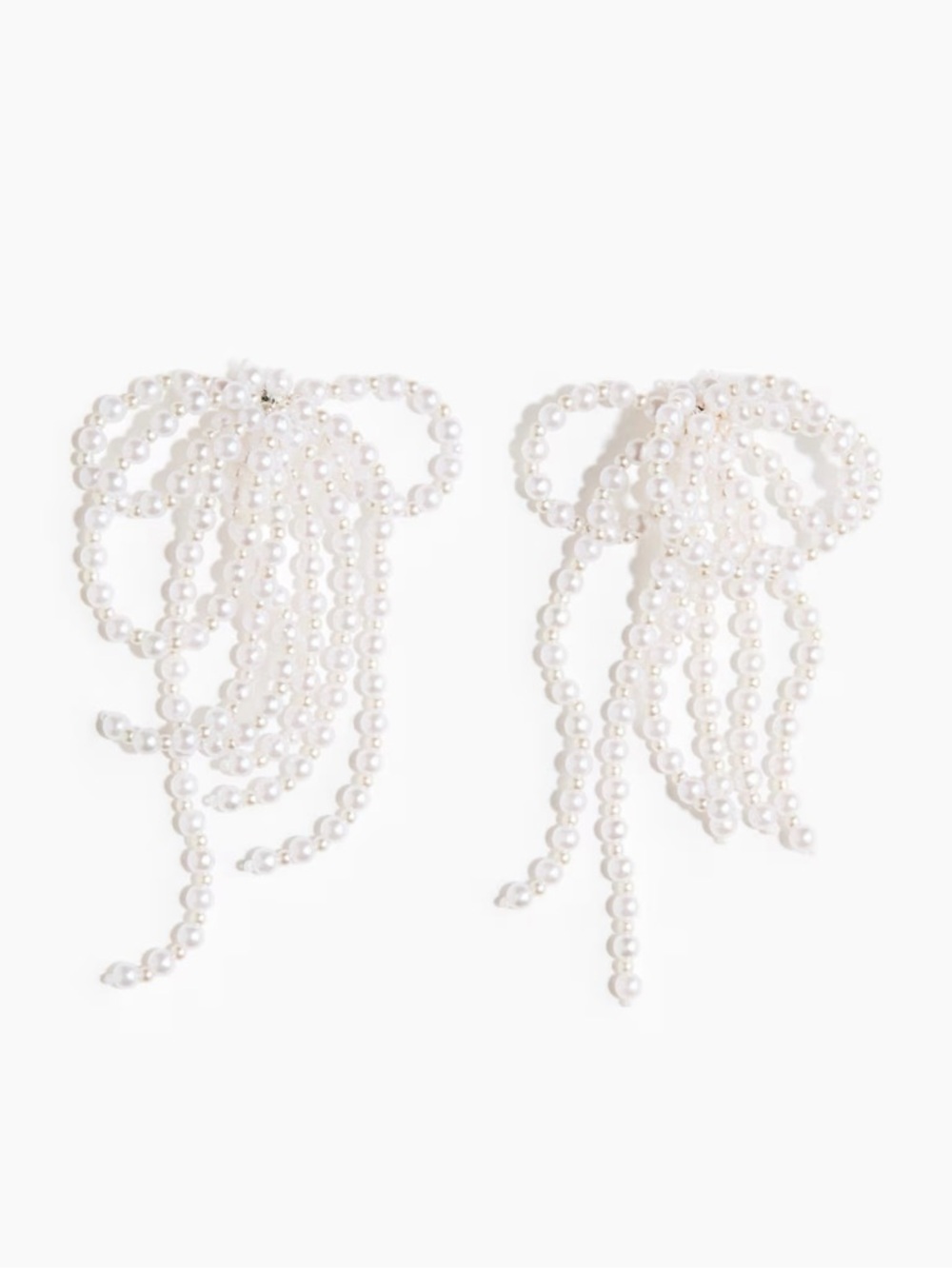 🆕 H&M Beaded Bow Shaped Earrings